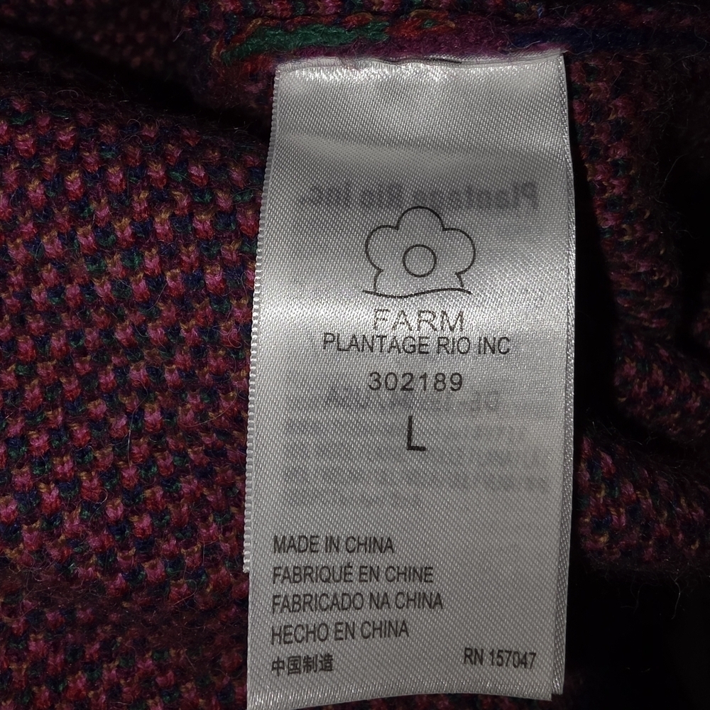 Farm Rio Mixed Leopard Pop Sweaterdress Multi Size L NWT - Picture 15 of 15
